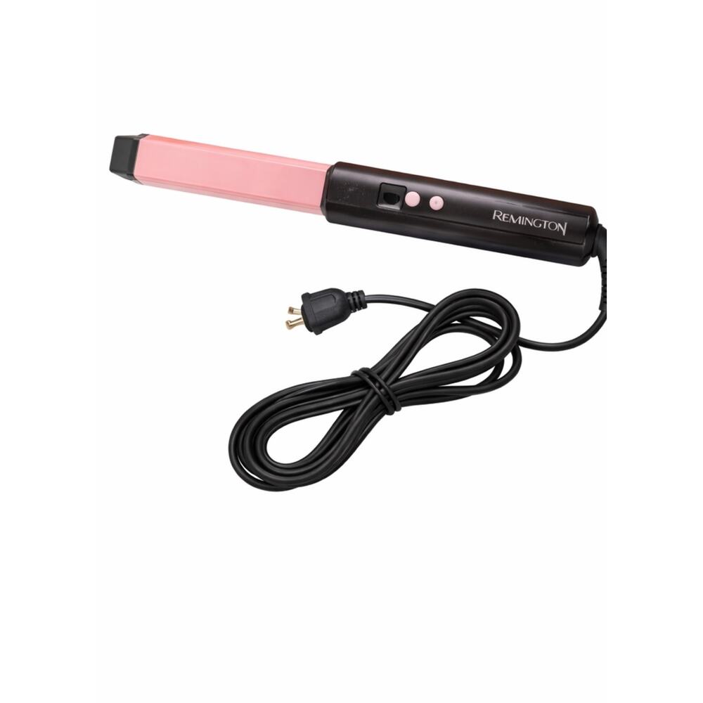 Remington Square Barrel Curling Wand Pink Ceramic Hair Curler Unique Wave Tool